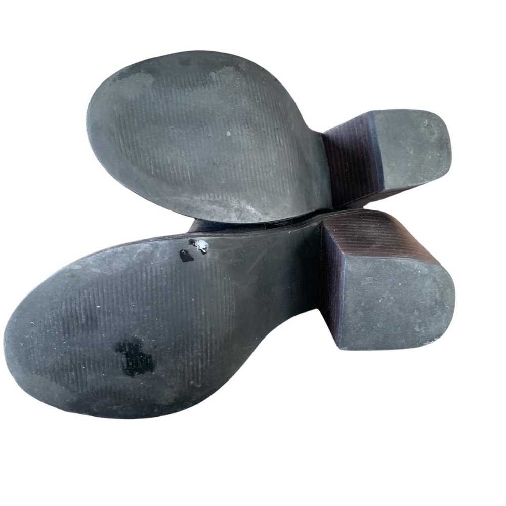 Steve Madden Leather Platform Open Toe Booties - image 6